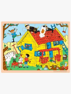 Spil & Puslespil-PippiLangstrump Barbo Toys Pippi Langstrømpe Rammepuslespil i Træ 24 Brikker