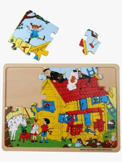 Spil & Puslespil-PippiLangstrump Barbo Toys Pippi Langstrømpe Rammepuslespil i Træ 24 Brikker