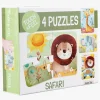 Spil & Puslespil-BarboToys Barbo Toys  Rør og føl Puslespil Safari 4-i-1
