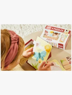 Spil & Puslespil-BarboToys Barbo Toys  Rør og føl Puslespil Bondegårdsvenner 4-i-1