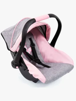 Dukker & Bamser-BayerDesign Bayer Design Autostol med Kaleche til Dukke, Grå Grå/Lyserød