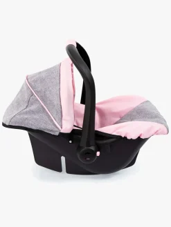 Dukker & Bamser-BayerDesign Bayer Design Autostol med Kaleche til Dukke, Grå Grå/Lyserød