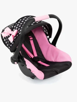 Dukker & Bamser-BayerDesign Bayer Design Autostol med Kaleche, Sort/Lyserød Sort/Lyserød