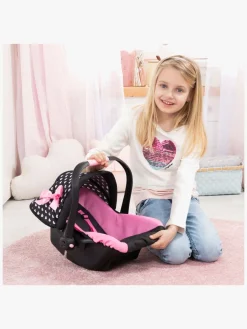 Dukker & Bamser-BayerDesign Bayer Design Autostol med Kaleche, Sort/Lyserød Sort/Lyserød