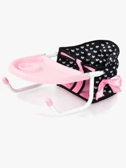 Dukker & Bamser-BayerDesign Bayer Design Babystol til Bord med Bakke, Sort/Lyserød