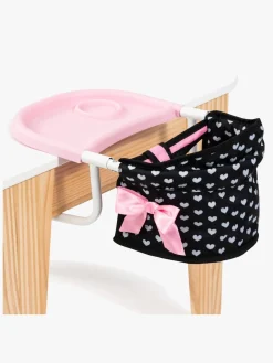 Dukker & Bamser-BayerDesign Bayer Design Babystol til Bord med Bakke, Sort/Lyserød