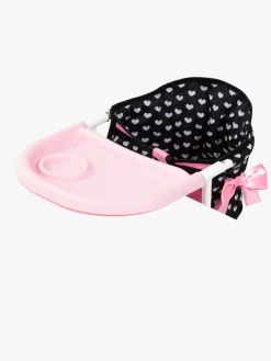 Dukker & Bamser-BayerDesign Bayer Design Babystol til Bord med Bakke, Sort/Lyserød