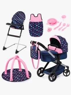 Dukker & Bamser-BayerDesign Bayer Design Combi Dukkevogn Xeo Sæt, Blue Blå