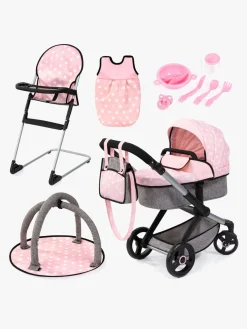 Dukker & Bamser-BayerDesign Bayer Design Combi Dukkevogn Xeo Sæt, Soft Pink Lyserød