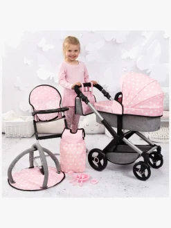 Dukker & Bamser-BayerDesign Bayer Design Combi Dukkevogn Xeo Sæt, Soft Pink Lyserød