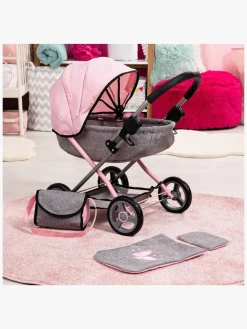 Dukker & Bamser-BayerDesign Bayer Design Cosy Dukkevogn, Grå Lyserød/Grå