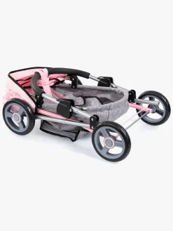 Dukker & Bamser-BayerDesign Bayer Design Cosy Dukkevogn, Grå Lyserød/Grå