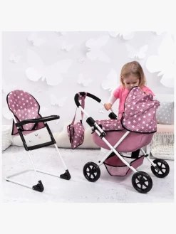 Dukker & Bamser-BayerDesign Bayer Design Cosy Sæt Dukkevogn, Pink Lyserød