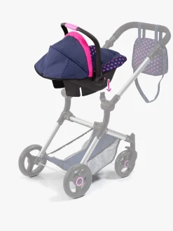 Dukker & Bamser-BayerDesign Bayer Design Dukkeautostol med Kaleche, Blå Lyserød/Blå