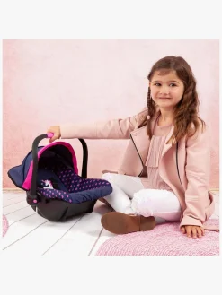 Dukker & Bamser-BayerDesign Bayer Design Dukkeautostol med Kaleche, Blå Lyserød/Blå