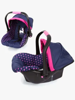 Dukker & Bamser-BayerDesign Bayer Design Dukkeautostol med Kaleche, Blå Lyserød/Blå