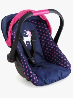 Dukker & Bamser-BayerDesign Bayer Design Dukkeautostol med Kaleche, Blå Lyserød/Blå