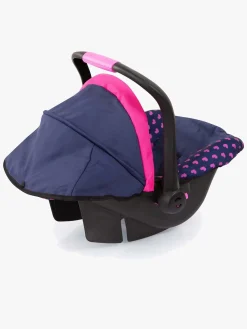 Dukker & Bamser-BayerDesign Bayer Design Dukkeautostol med Kaleche, Blå Lyserød/Blå