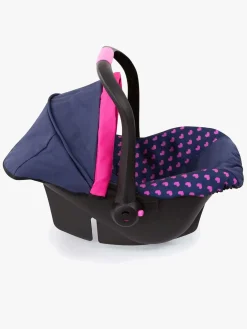 Dukker & Bamser-BayerDesign Bayer Design Dukkeautostol med Kaleche, Blå Lyserød/Blå