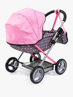 Dukker & Bamser-BayerDesign Bayer Design Dukkevogn Cosy, Grå/Lyserød Grå/Lyserød