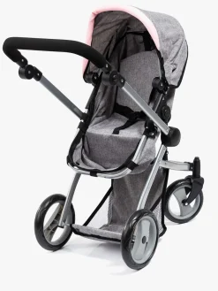 Dukker & Bamser-BayerDesign Bayer Design Dukkevogn Mega Set Milano Lyserød/Grå