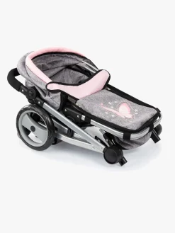 Dukker & Bamser-BayerDesign Bayer Design Dukkevogn Mega Set Milano Lyserød/Grå