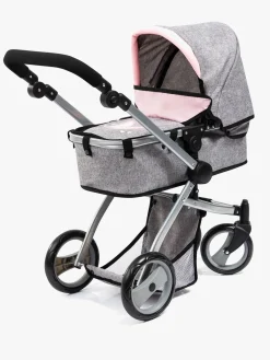 Dukker & Bamser-BayerDesign Bayer Design Dukkevogn Mega Set Milano Lyserød/Grå