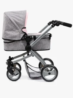 Dukker & Bamser-BayerDesign Bayer Design Dukkevogn Mega Set Milano Lyserød/Grå