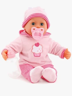 Dukker & Bamser-BayerDesign Bayer Design First Words Interaktiv Dukke 38 cm, Muffins Lyserød/Hvid