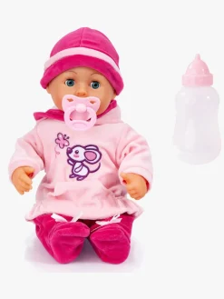 Dukker & Bamser-BayerDesign Bayer Design First Words Dukke Mus 38 cm Lyserød/Hvid