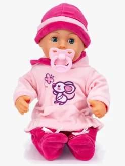 Dukker & Bamser-BayerDesign Bayer Design First Words Dukke Mus 38 cm Lyserød/Hvid