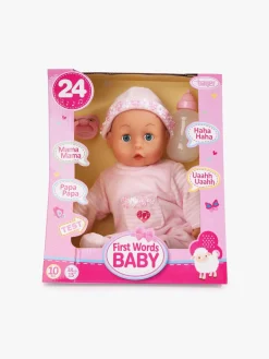 Dukker & Bamser-BayerDesign Bayer Design First Words Interaktiv Dukke 38 cm Lyserød