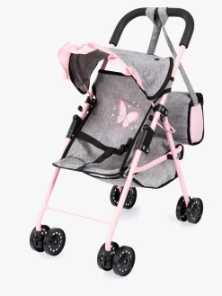 Dukker & Bamser-BayerDesign Bayer Design 10-i-1 Dukkevogn Sæt, Grå/Lyserød