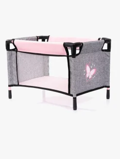 Dukker & Bamser-BayerDesign Bayer Design 10-i-1 Dukkevogn Sæt, Grå/Lyserød