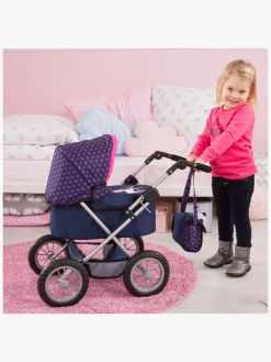 Dukker & Bamser-BayerDesign Bayer Design Trendy Dukkevogn Enhjørning, Blå Blå/Lyserød