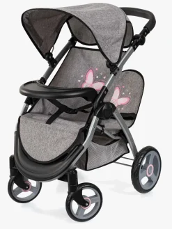 Dukker & Bamser-BayerDesign Bayer Design Twin Star Tvillingedukkevogn, Grå Grå