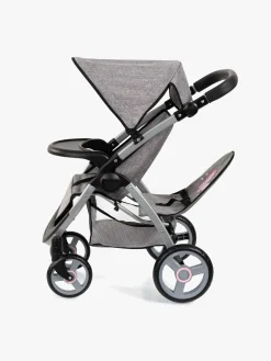 Dukker & Bamser-BayerDesign Bayer Design Twin Star Tvillingedukkevogn, Grå Grå