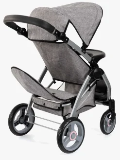 Dukker & Bamser-BayerDesign Bayer Design Twin Star Tvillingedukkevogn, Grå Grå