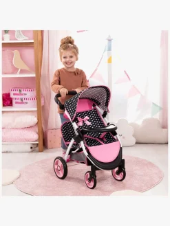 Dukker & Bamser-BayerDesign Bayer Design Twin Star Tvillingedukkevogn, Sort/Lyserød Lyserød/Sort