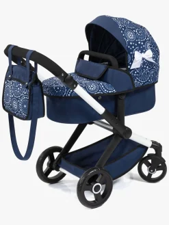 Dukker & Bamser-BayerDesign Bayer Design Xeo Dukkevogn med Sløjfe Blå/Hvid