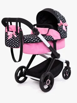Dukker & Bamser-BayerDesign Bayer Design Xeo Dukkevogn, Sort/Lyserød Lyserød/Sort