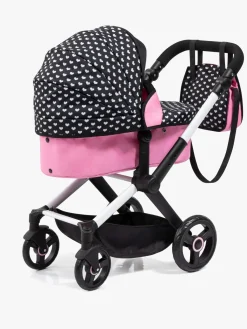 Dukker & Bamser-BayerDesign Bayer Design Xeo Dukkevogn, Sort/Lyserød Lyserød/Sort