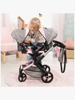 Dukker & Bamser-BayerDesign Bayer Design Xeo Twin Tvillingedukkevogn, Grå