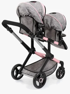 Dukker & Bamser-BayerDesign Bayer Design Xeo Twin Tvillingedukkevogn, Grå