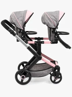 Dukker & Bamser-BayerDesign Bayer Design Xeo Twin Tvillingedukkevogn, Grå