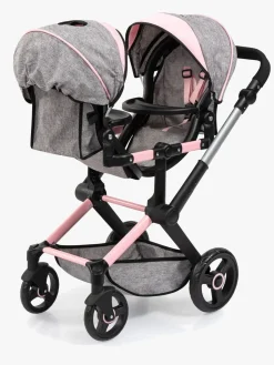 Dukker & Bamser-BayerDesign Bayer Design Xeo Twin Tvillingedukkevogn, Grå