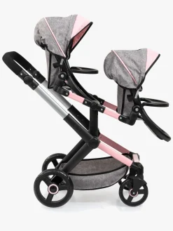 Dukker & Bamser-BayerDesign Bayer Design Xeo Twin Tvillingedukkevogn, Grå