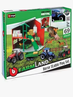 Legetøjsbiler & -Fartøjer-Bburago Farmland 1:43 Legesæt Stald