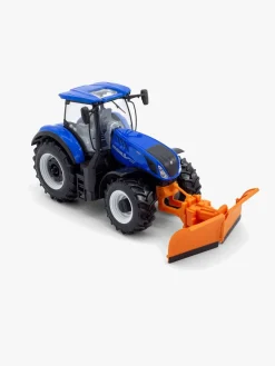 Legetøjsbiler & -Fartøjer-Bburago New Holland T7.315 Traktor med Sneplov 1:32