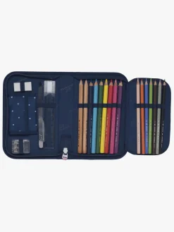 Kreativt Legetøj-Beckmann Penalhus Enkelt, Pet Friends Blue Blå/Lyserød